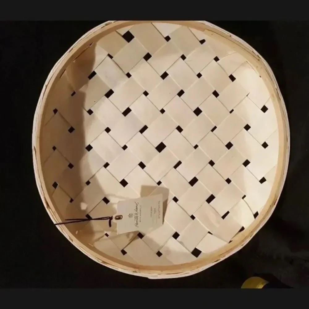 $35 or Free with $200 purchase NWT Poplar Wood Big 16”x16” Tray / Basket New Tag